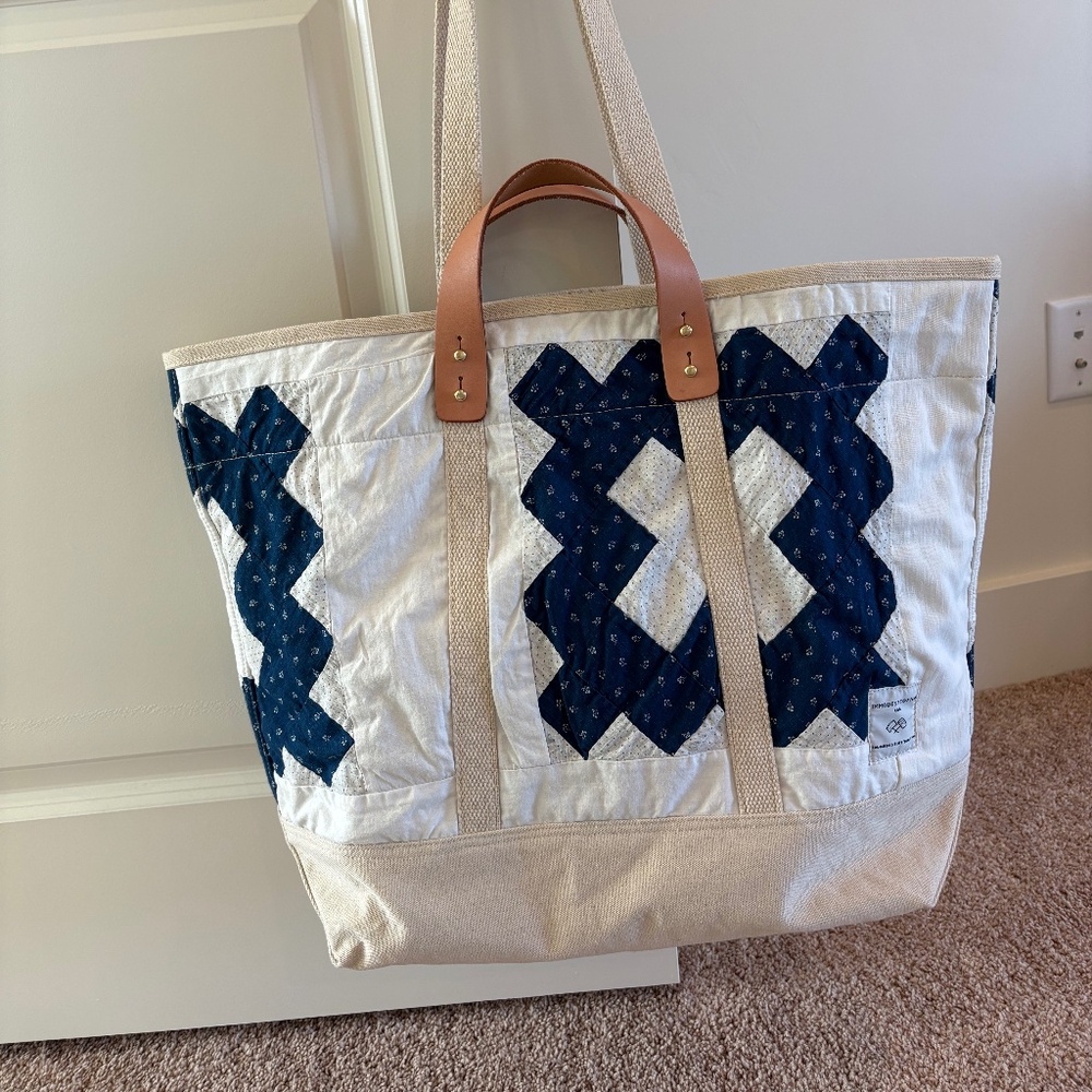 Immodest Cotton Tote Bag, Indi Calico Quilt